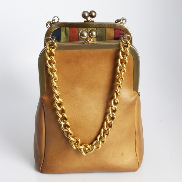 Bonnie Cashin for Coach Small Double Header Tote Bag Chain Strap Vintage 60s HTF - Picture 4 of 17